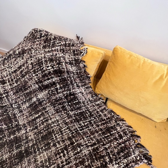 ♥️ Target brown throw blanket, woven multicolor light and dark brown - Picture 3 of 4